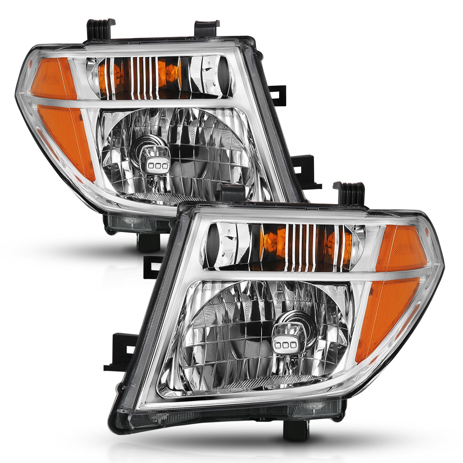 NISSAN FRONTIER 05-08 / PATHFINDER 05-07 CRYSTAL HEADLIGHTS CHROME (OE TYPE REPLACEMENT)