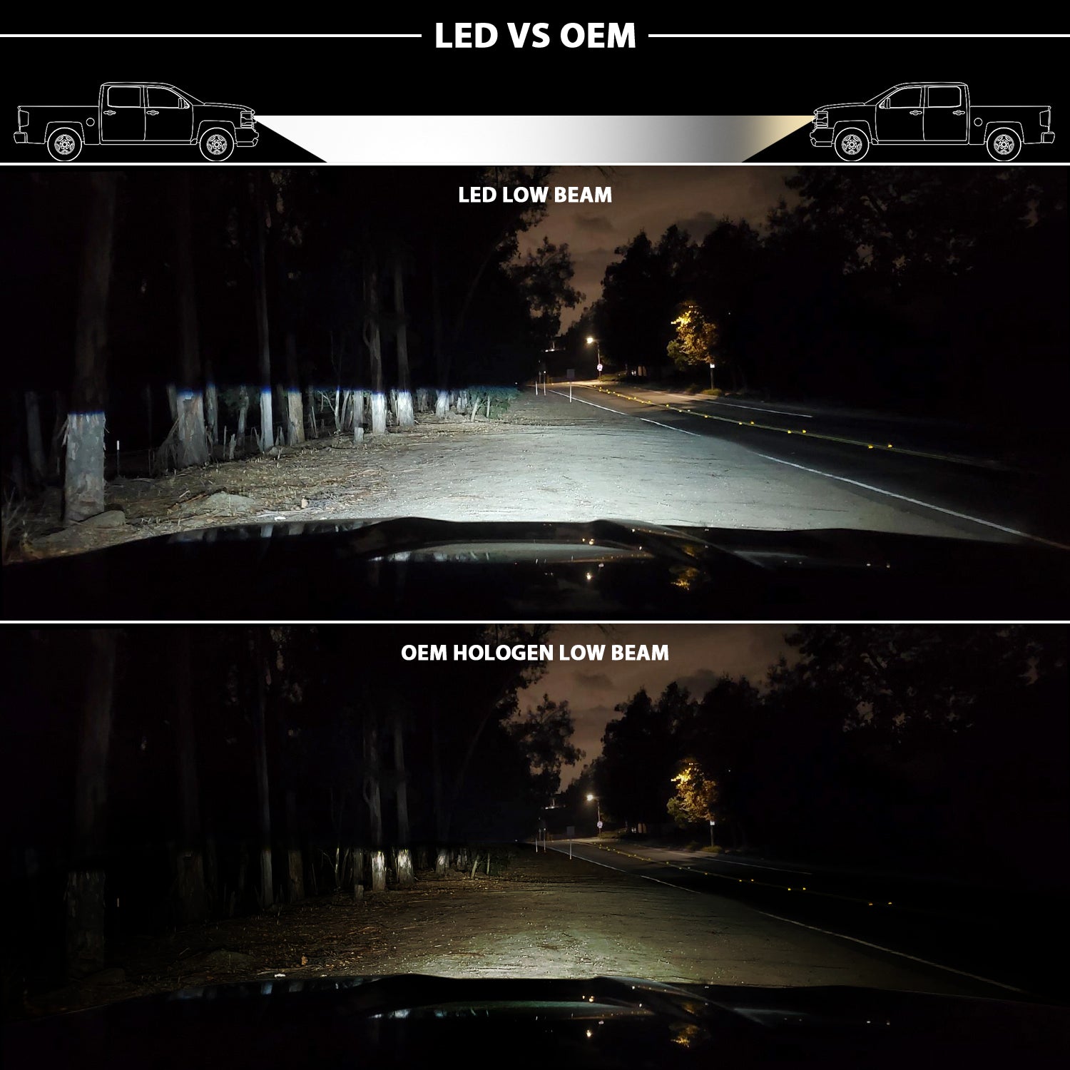 DODGE RAM 1500 09-18 / RAM 2500/3500 10-18 DUAL LED PROJECTOR SWITCHBACK HEADLIGHTS BLACK (FOR ALL MODELS)