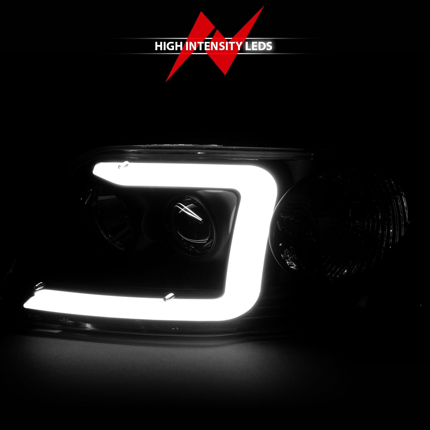 FORD F-150 97-03 / EXPEDITION 97-02 PROJECTOR C BAR HEADLIGHTS CHROME