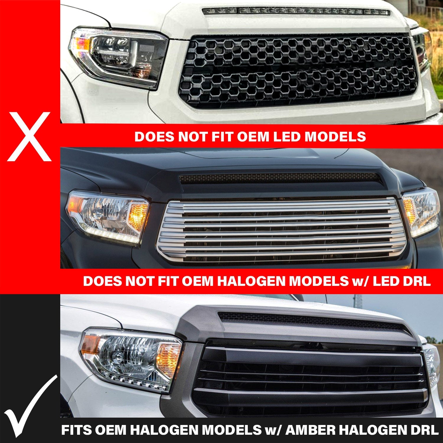 TOYOTA TUNDRA 14-17 LED CRYSTAL SWITCHBACK PLANK STYLE HEADLIGHTS BLACK (LED HIGH/LOW BEAM) (FOR OEM HALOGEN MODEL W/ HALOGEN DRL)