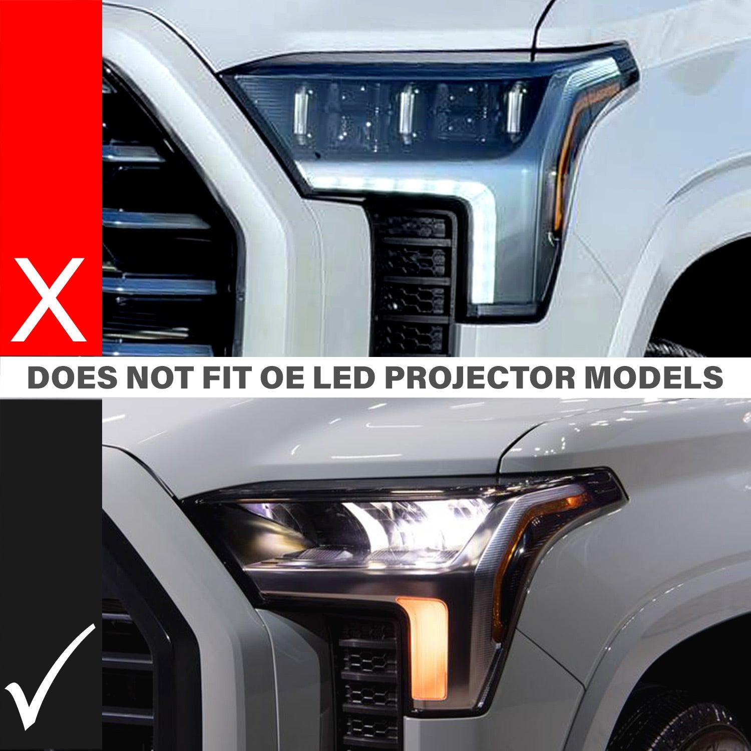 TOYOTA TUNDRA 22-26 / SEQUOIA 23-26 Z-SERIES FULL LED PROJECTOR HEADLIGHTS BLACK W/ DRL SWITCH & INITIATION (DOES NOT FIT MODELS WITH FACTORY LED PROJECTORS)