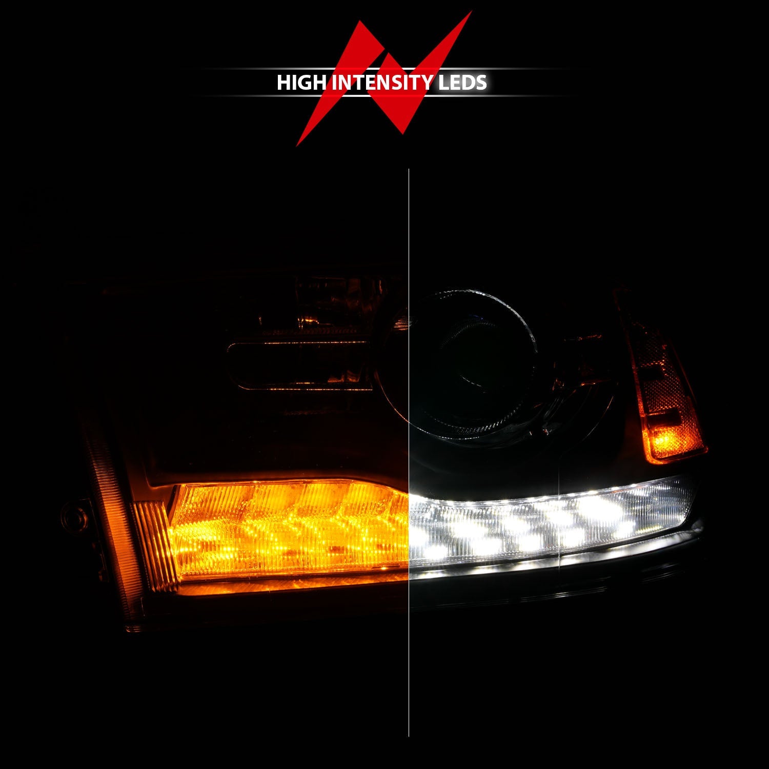 DODGE RAM 1500 09-18 / 2500/3500 10-18 PROJECTOR HEADLIGHTS MATTE BLACK CLEAR LENS W/ SEQUENTIAL SIGNAL (FOR ALL MODELS)