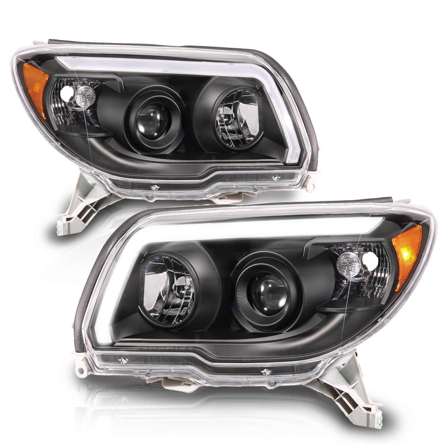 TOYOTA 4 RUNNER 06-09 PROJECTOR HEADLIGHTS PLANK STYLE BLACK