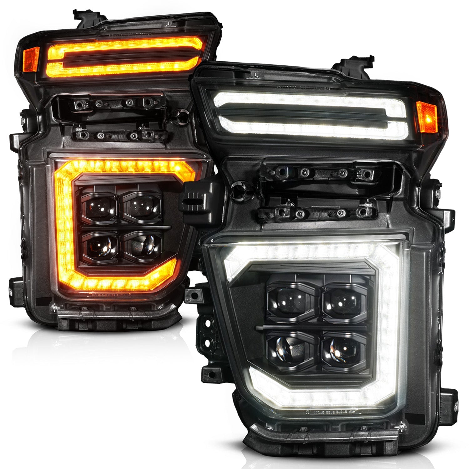 CHEVY SILVERADO 2500HD/3500HD 20-23 Z-SERIES FULL LED PROJECTOR HEADLIGHTS BLACK W/ DRL SWITCH, INITIATION & SEQUENTIAL