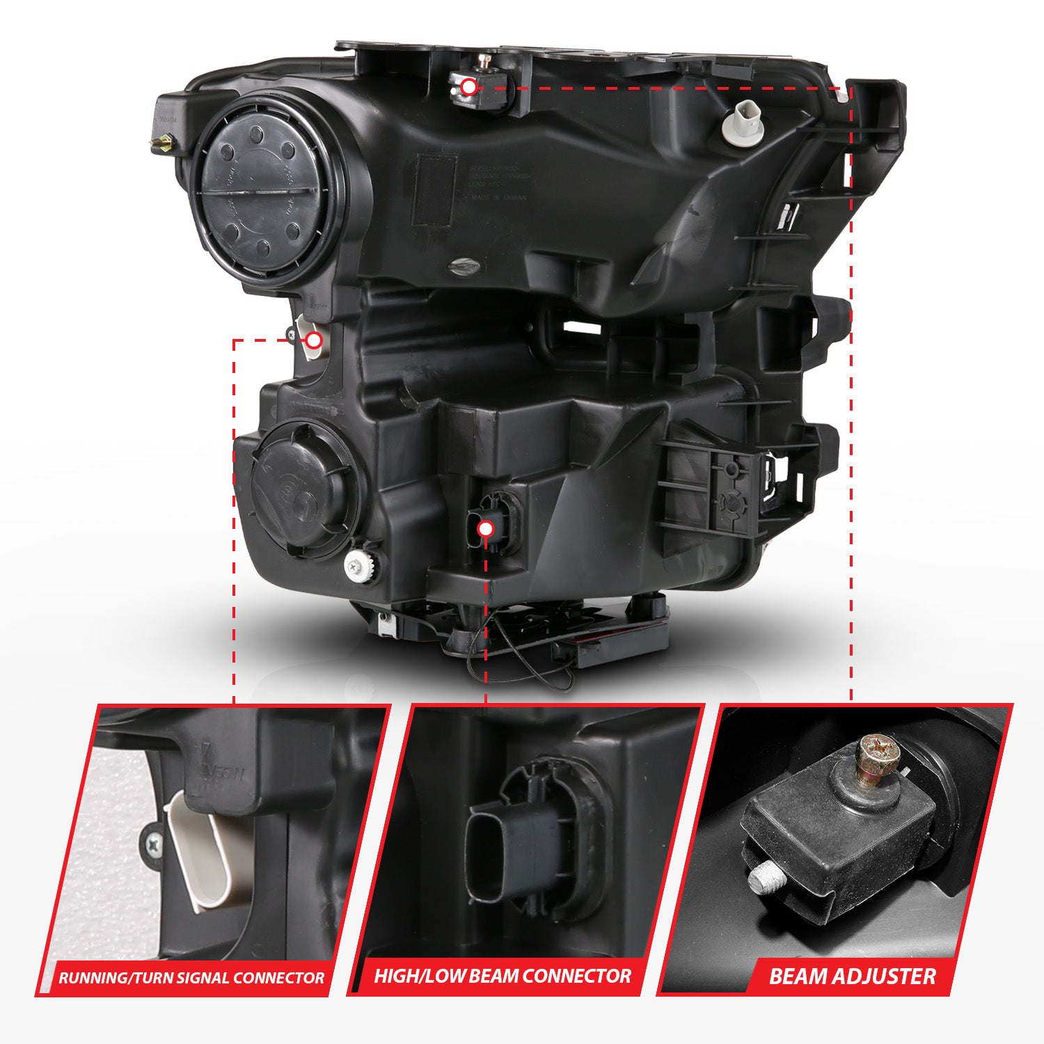 FORD F-150 15-17 FULL LED PROJECTOR PLANK STYLE HEADLIGHTS BLACK W/ INITIATION & SEQUENTIAL (FITS HALOGEN MODELS ONLY)