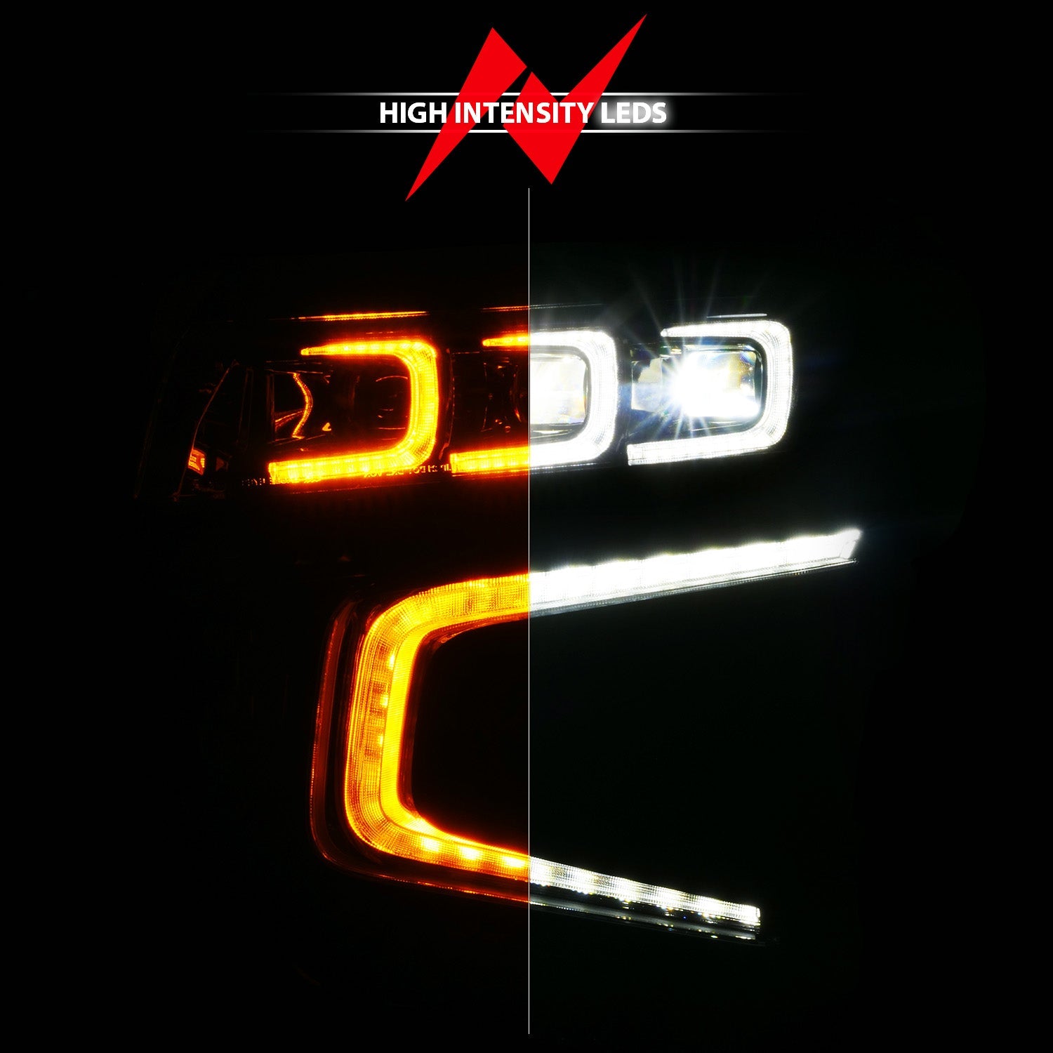 CHEVY TAHOE/SUBURBAN 21-24 Z-SERIES FULL LED PROJECTOR HEADLIGHTS BLACK W/ DRL SWITCH, INITIATION, & SEQUENTIAL