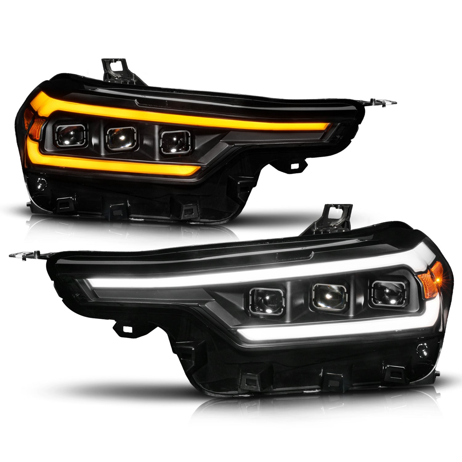CHEVY COLORADO 23-26 Z-SERIES FULL LED PROJECTOR HEADLIGHTS BLACK W/ DRL SWITCH & INITIATION (OEM LED MODELS ONLY)