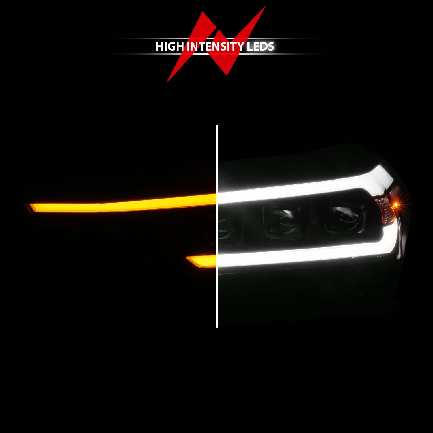 CHEVY COLORADO 23-26 Z-SERIES FULL LED PROJECTOR HEADLIGHTS BLACK W/ DRL SWITCH & INITIATION (OEM LED MODELS ONLY)