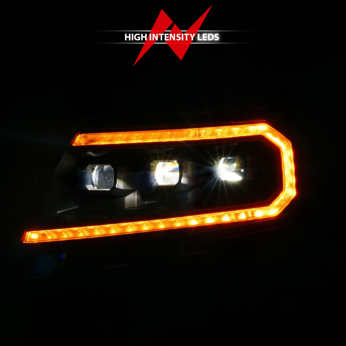CHEVY COLORADO 15-22 FULL LED PROJECTOR HEADLIGHTS BLACK W/ AMBER DRL, INITIATION & SEQUENTIAL