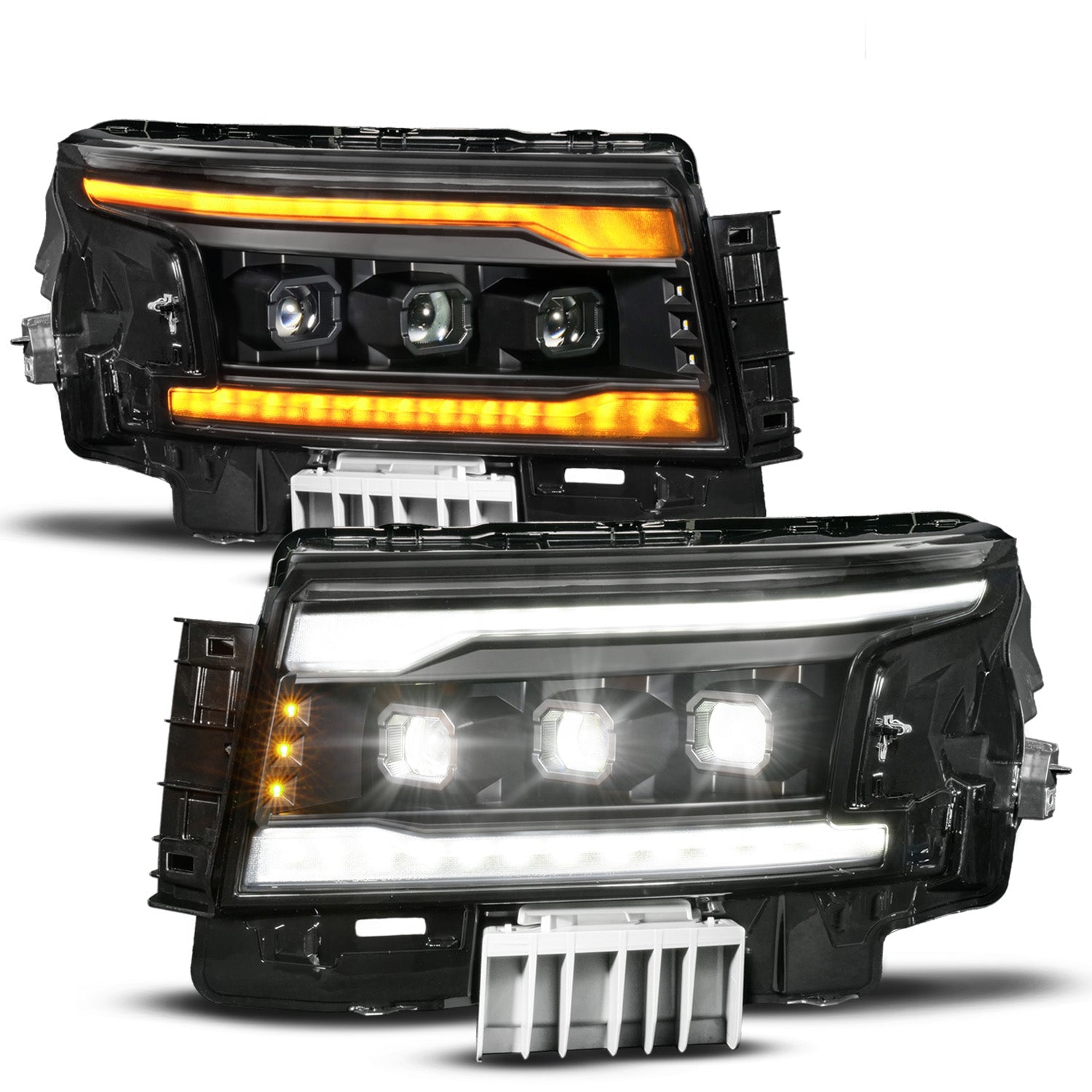 NISSAN FRONTIER 22-26 Z-SERIES FULL LED PROJECTOR HEADLIGHTS BLACK W/ DRL SWITCH & INITIATION