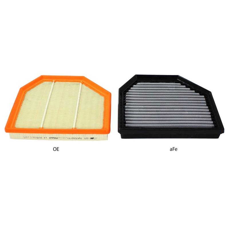 aFe MagnumFLOW OEM Replacement Air Filter PRO Dry S 2015 BMW M3/M4 (F80/F82) 3.0L S55 (tt) Qty. 2-SR1 Performance
