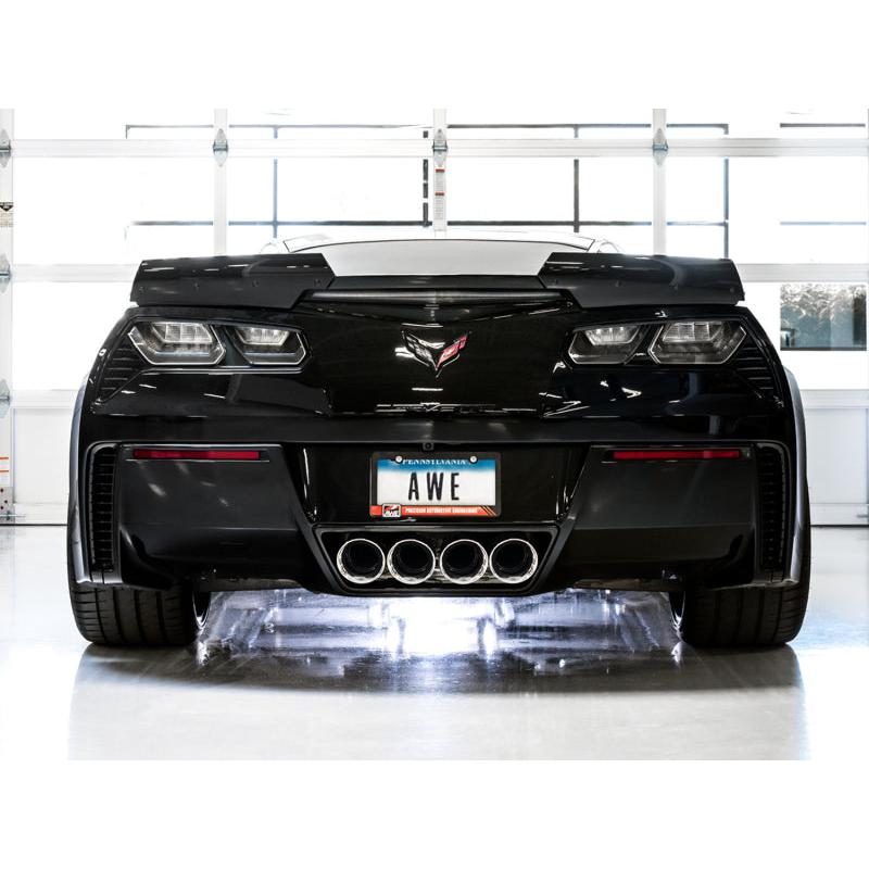 AWE Tuning 14-19 Chevy Corvette C7 Z06/ZR1 (w/o AFM) Touring Edition Axle-Back Exhaust w/Chrome Tips