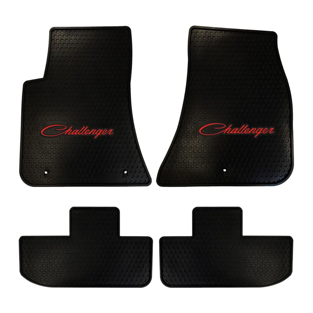 Lloyd Mats Custom-Fit All-Weather Rubber Mats for Challenger 2011-ON with Red Script Logo