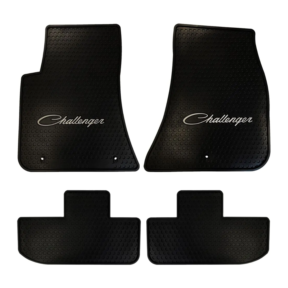 Lloyd Mats Custom-Fit All-Weather Rubber Mats for Challenger 2011-ON with Silver Script Logo