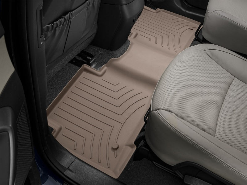 WeatherTech Rear FloorLiner HP for Hyundai Santa Fe 2013-2017, Tan - Custom Fit Floor Protection