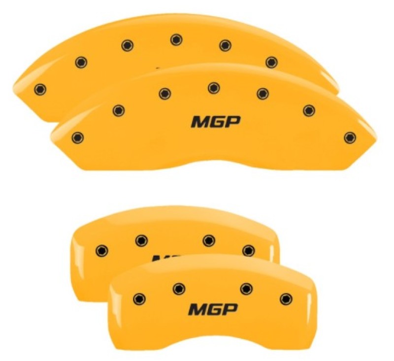 MGP 4 Caliper Covers for Infiniti G35 & G37 with Yellow Powder Coat Finish