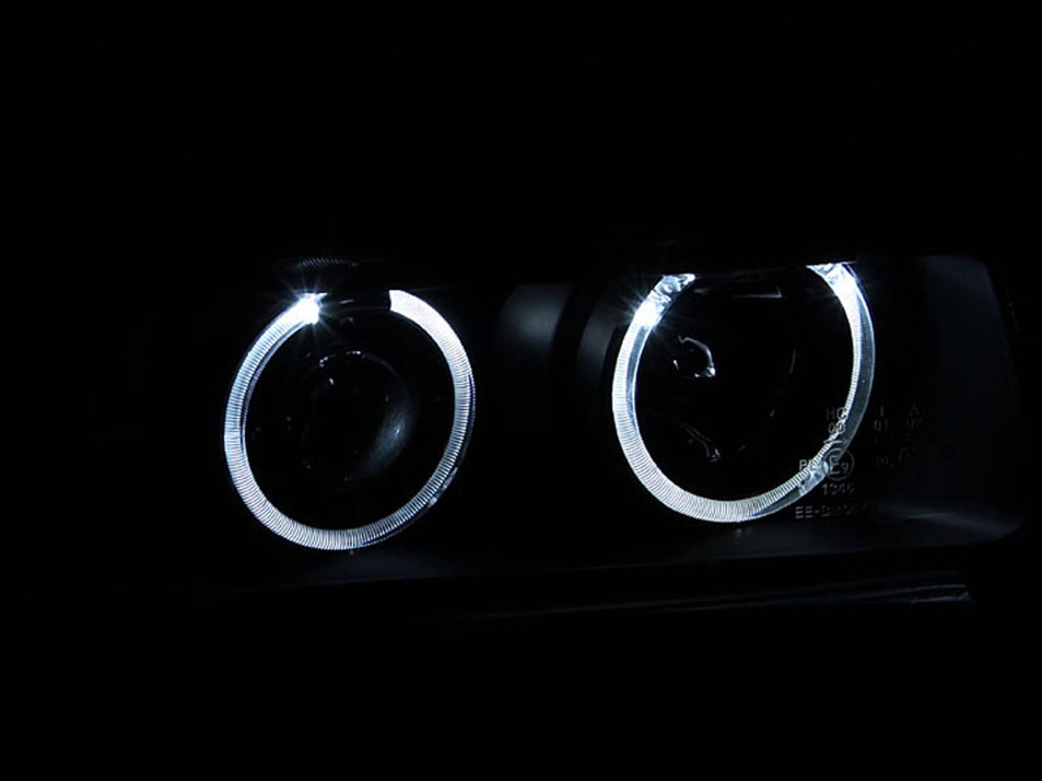 BMW 3 SERIES E36 92-98 2DR PROJECTOR HALO HEADLIGHTS BLACK G2 1 PC