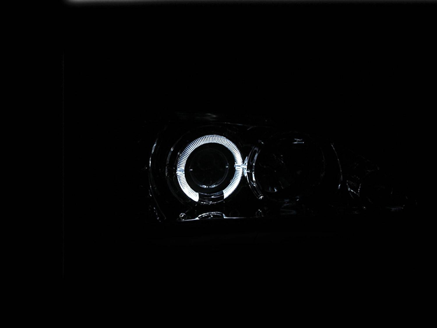 FORD MUSTANG 94-98 1 PC PROJECTOR HEADLIGHTS BLACK W/ HALO
