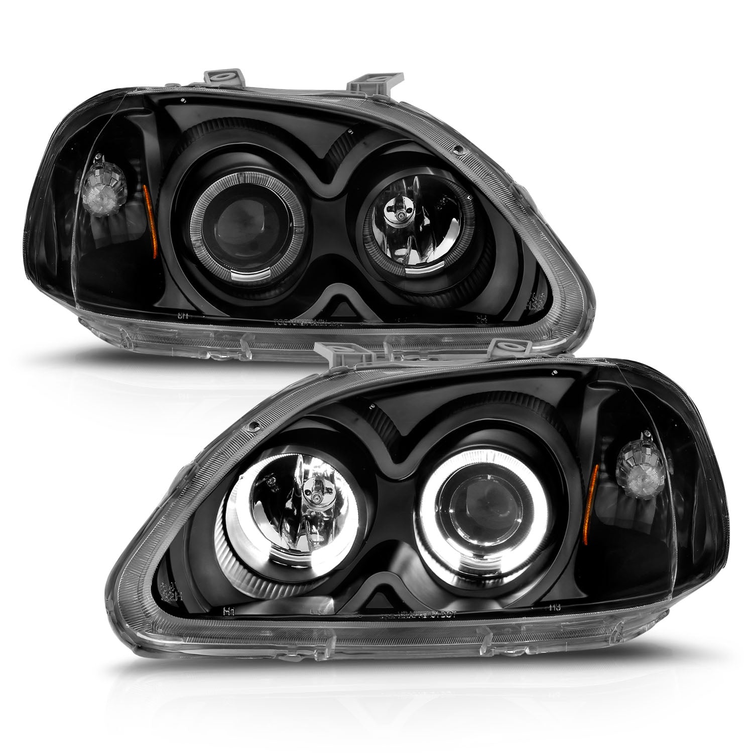 HONDA CIVIC 96-98 PROJECTOR HALO HEADLIGHTS BLACK