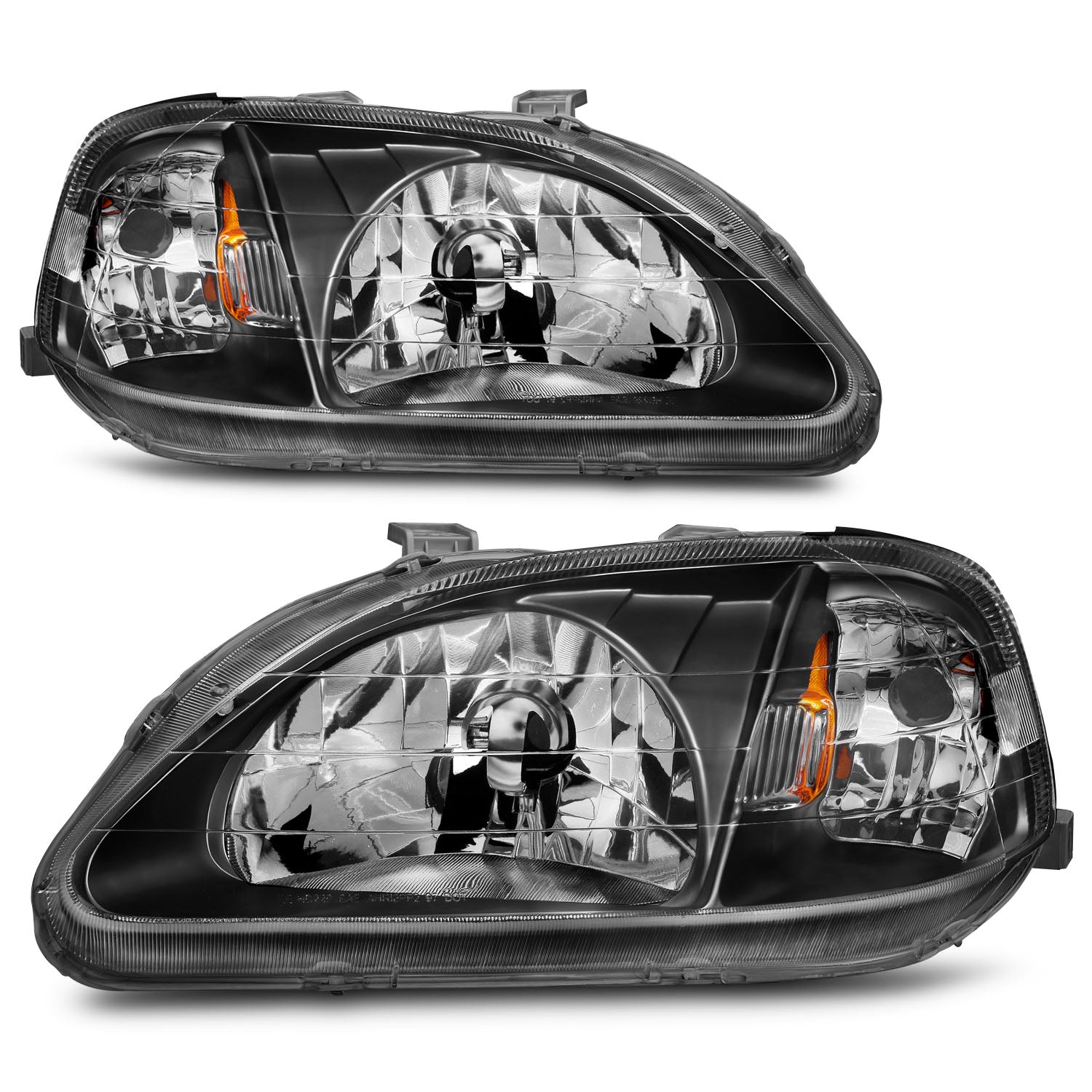 HONDA CIVIC 99-00 CRYSTAL HEADLIGHTS BLACK