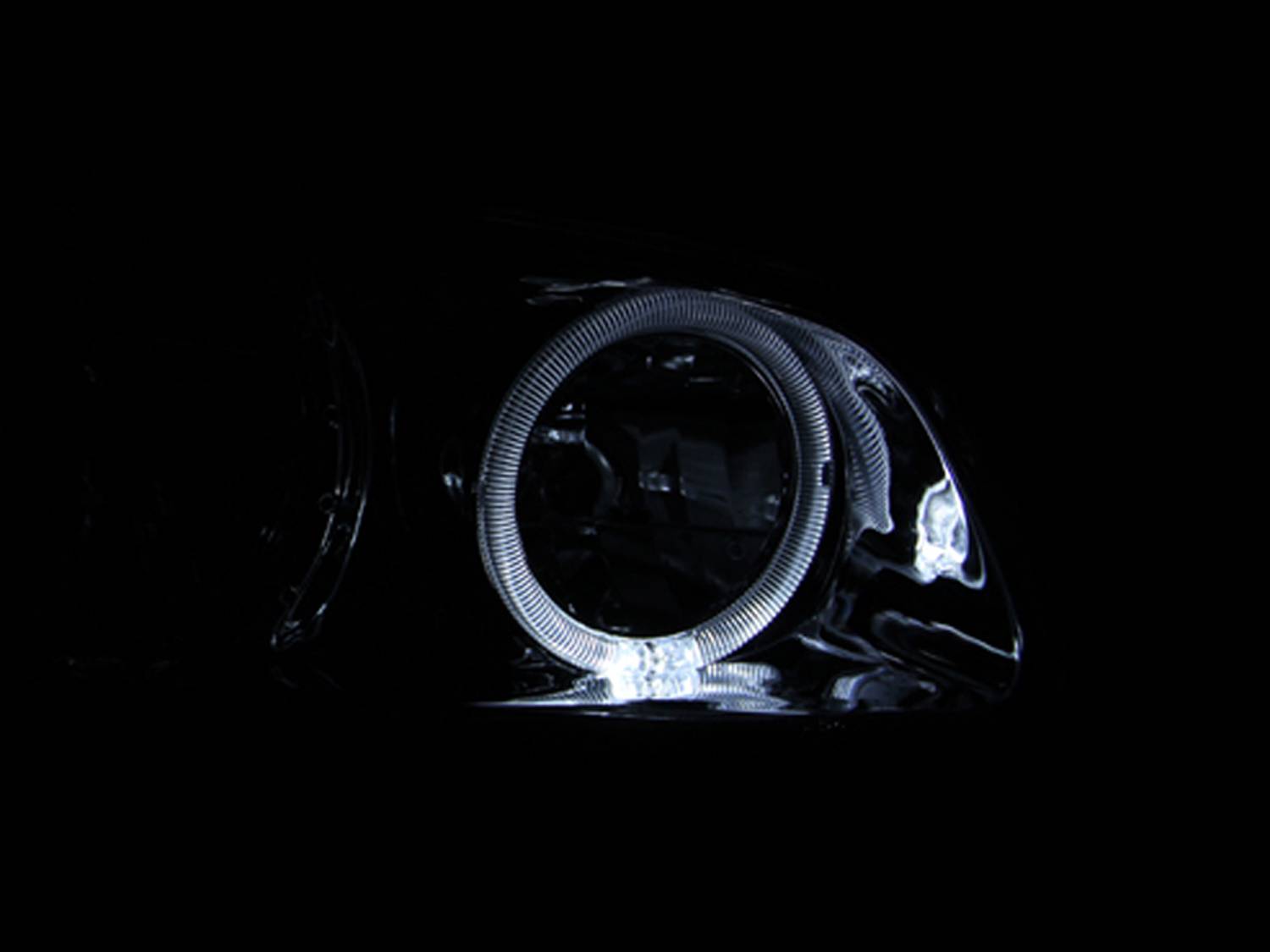 TOYOTA CAMRY 00-01 4DR CRYSTAL HALO HEADLIGHTS BLACK