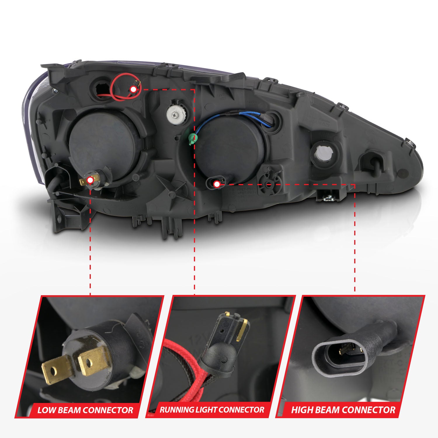 ACURA RSX 05-06 PROJECTOR HALO HEADLIGHTS BLACK W/ RX HALO