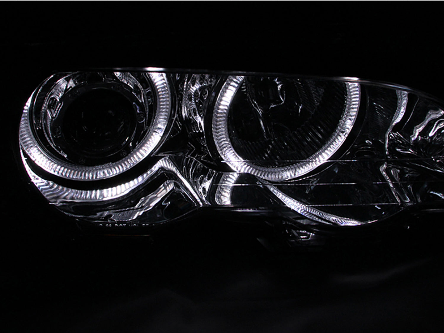 BMW 3 SERIES E46 2DR 00-03 / M3 01-04 PROJECTOR HALO HEADLIGHTS CHROME W/ CORNER LIGHTS 2PC