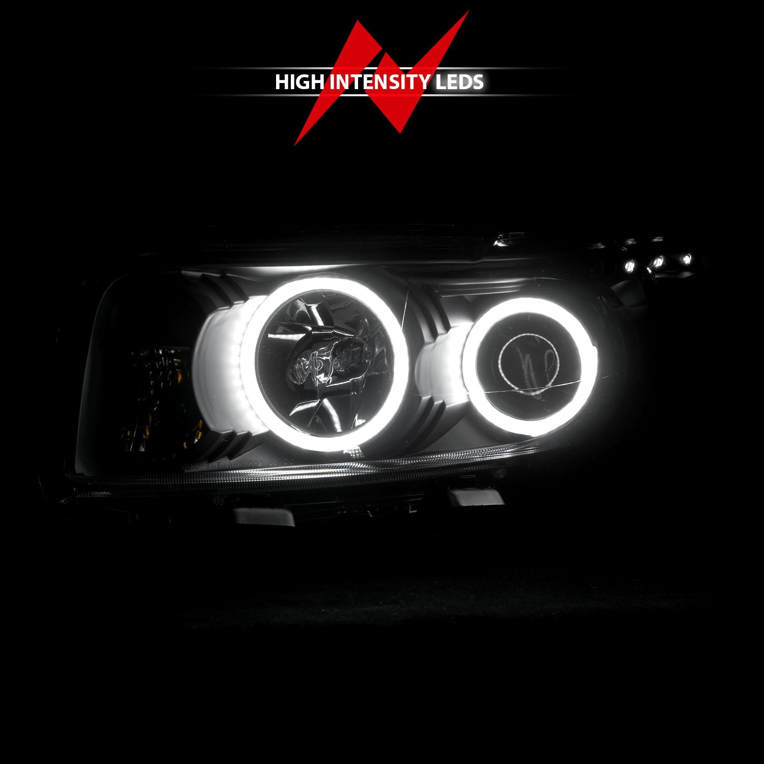 SCION XB 08-10 PROJECTOR HEADLIGHTS BLACK W/ RX HALO