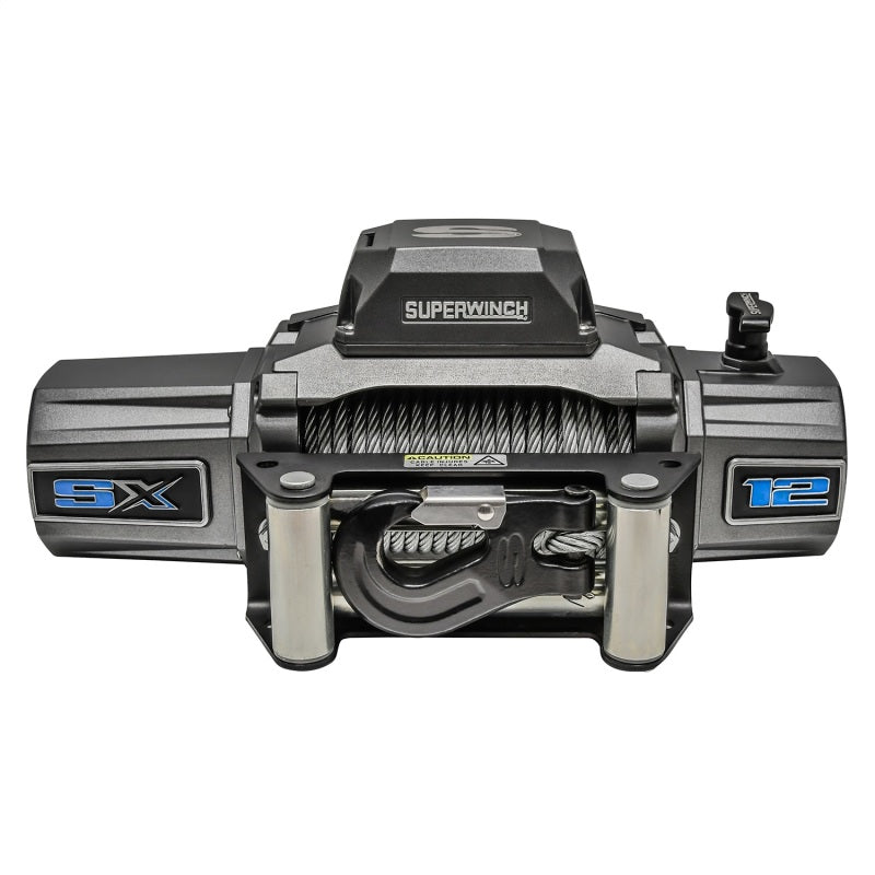 Superwinch 12000 LBS 12V DC 3/8in x 85ft Wire Rope SX 12000 Winch - Graphite-SR1 Performance