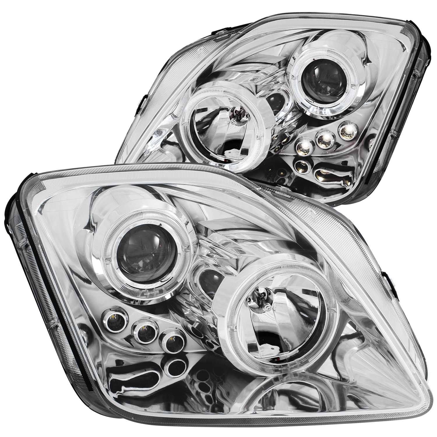 HONDA PRELUDE 97-01 PROJECTOR LED HALO HEADLIGHTS CHROME