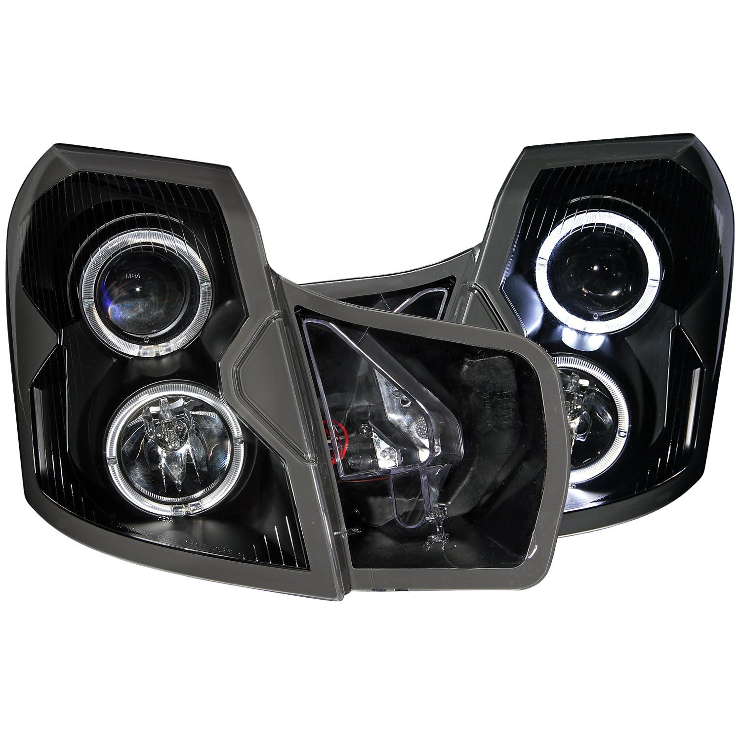CADILLAC CTS 03-07 PROJECTOR HALO HEADLIGHTS BLACK