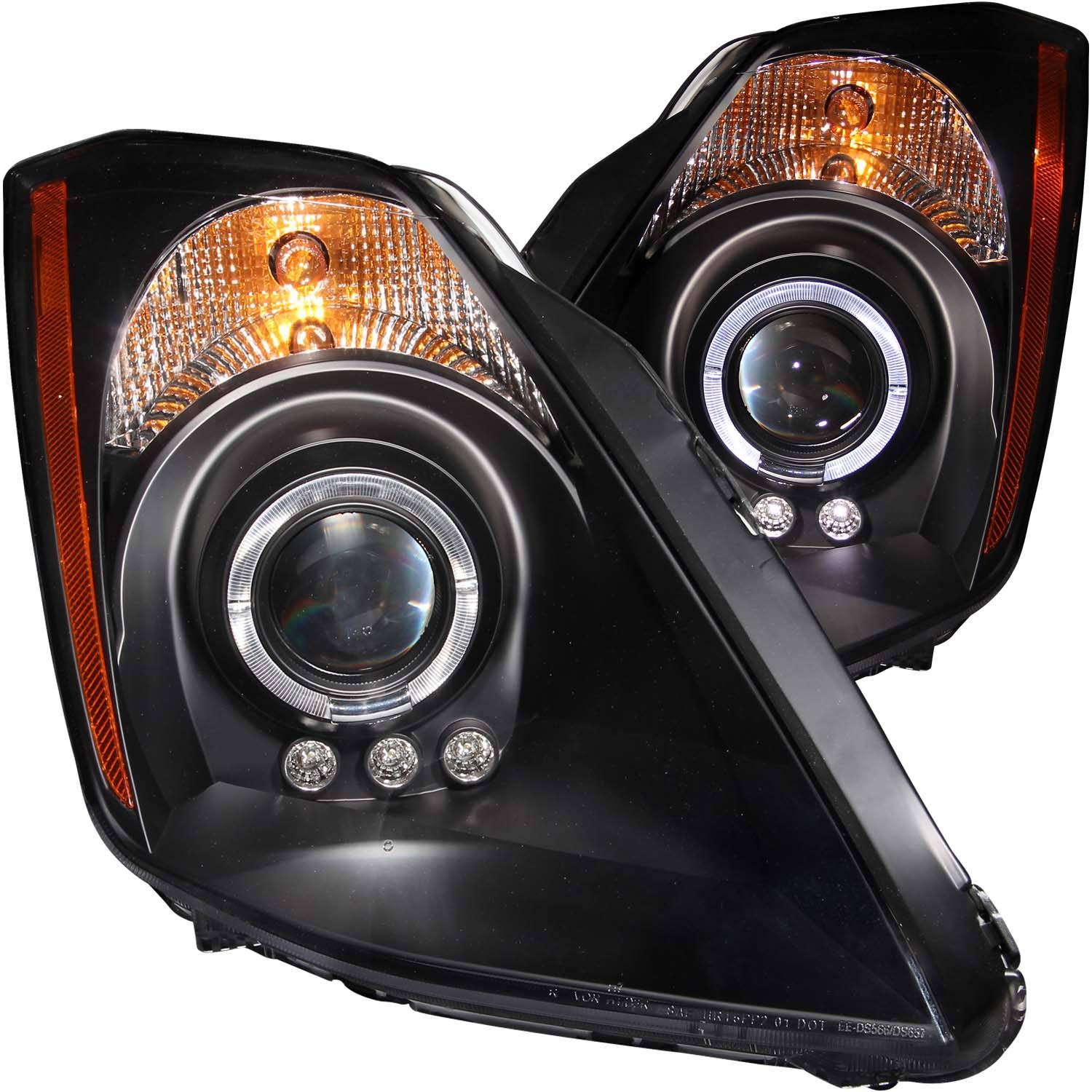 NISSAN 350Z 03-05 PROJECTOR HEADLIGHTS HALO BLACK (FOR HALOGEN MODELS)