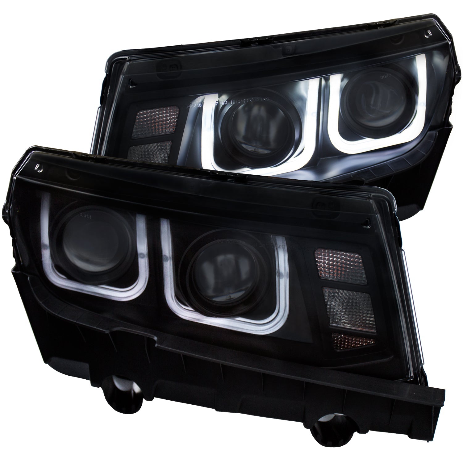 CHEVY CAMARO 14-15 PROJECTOR U-BAR HEADLIGHTS BLACK