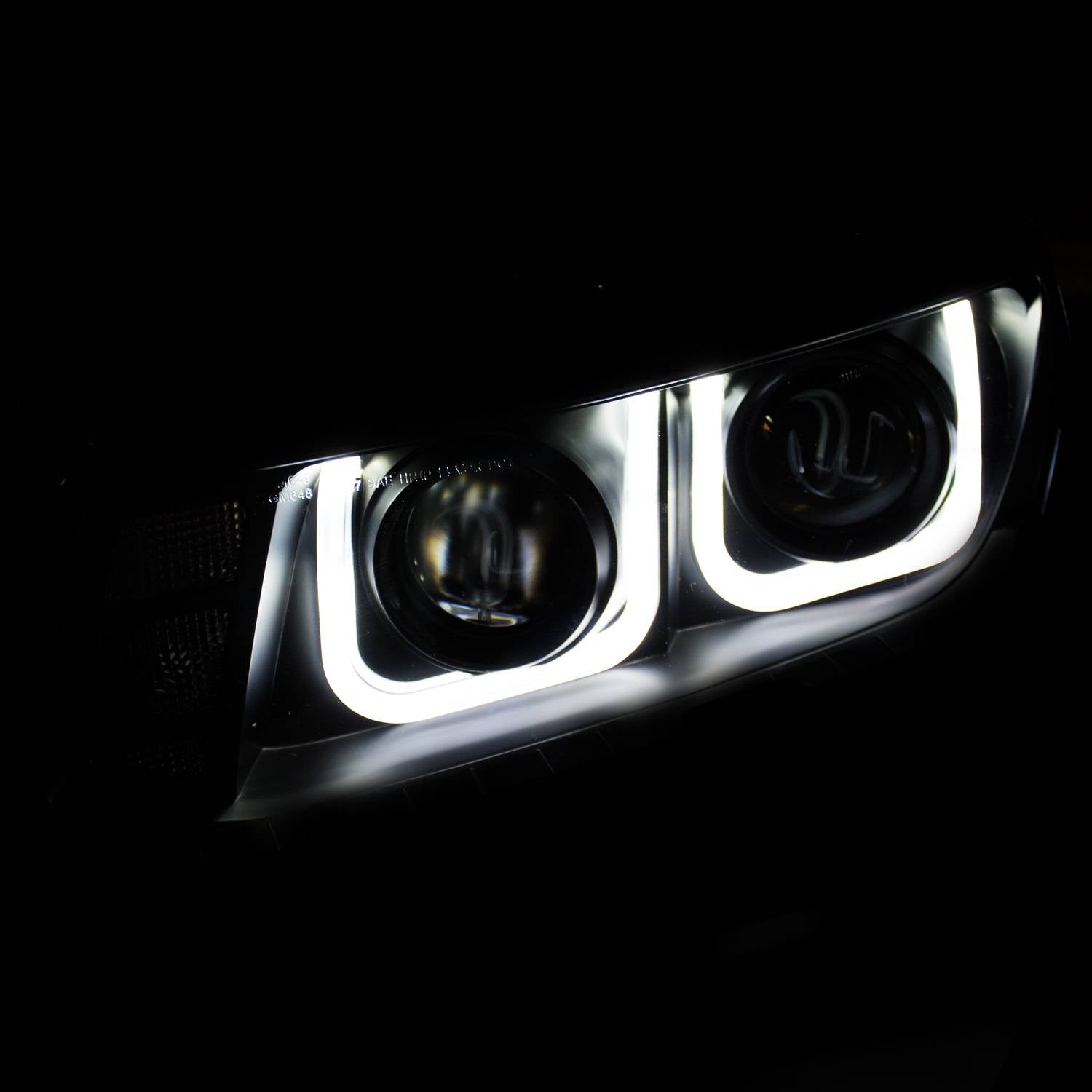 CHEVY CAMARO 14-15 PROJECTOR U-BAR HEADLIGHTS BLACK