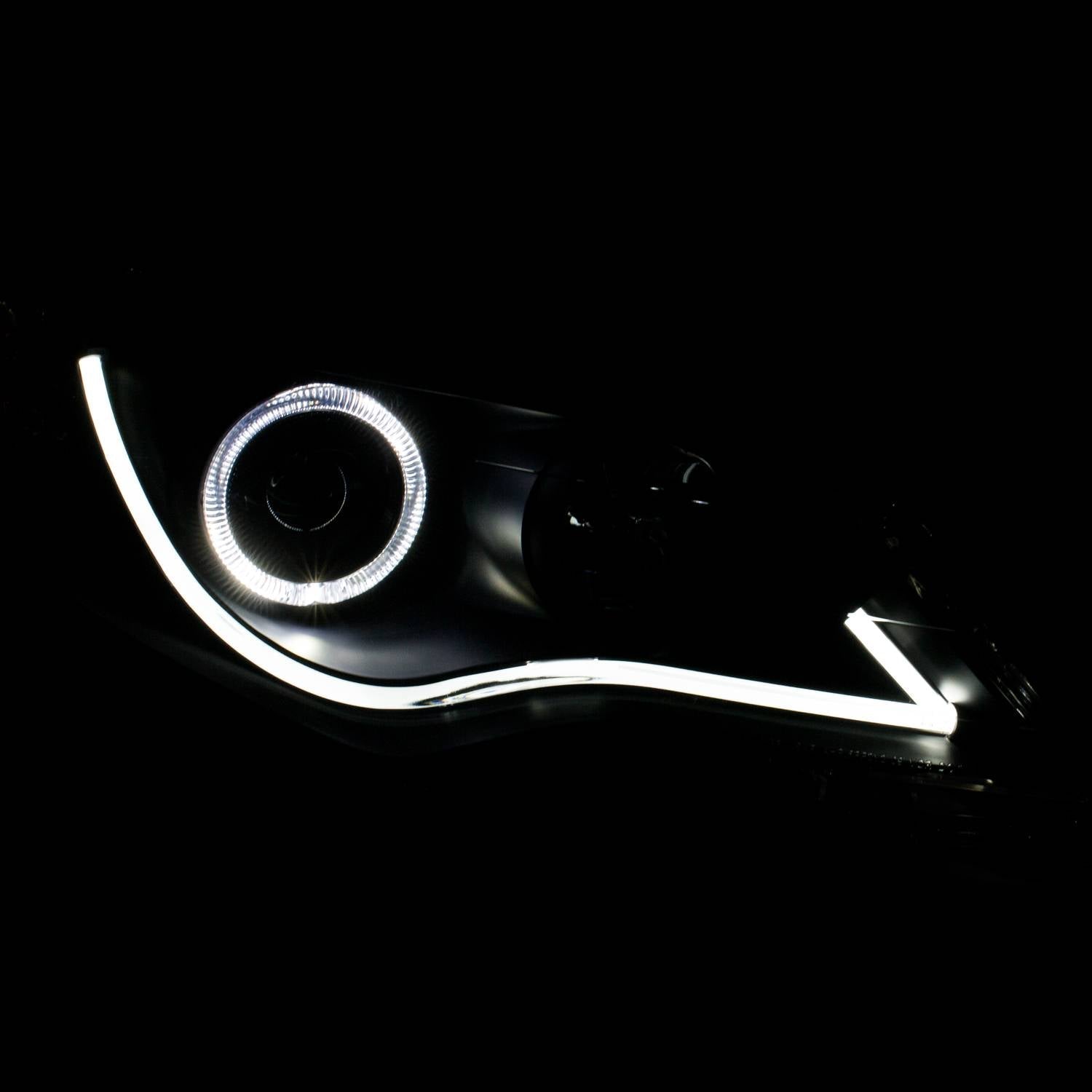 TOYOTA CAMRY 12-13 PROJECTOR PLANK STYLE HEADLIGHTS BLACK W/ HALO