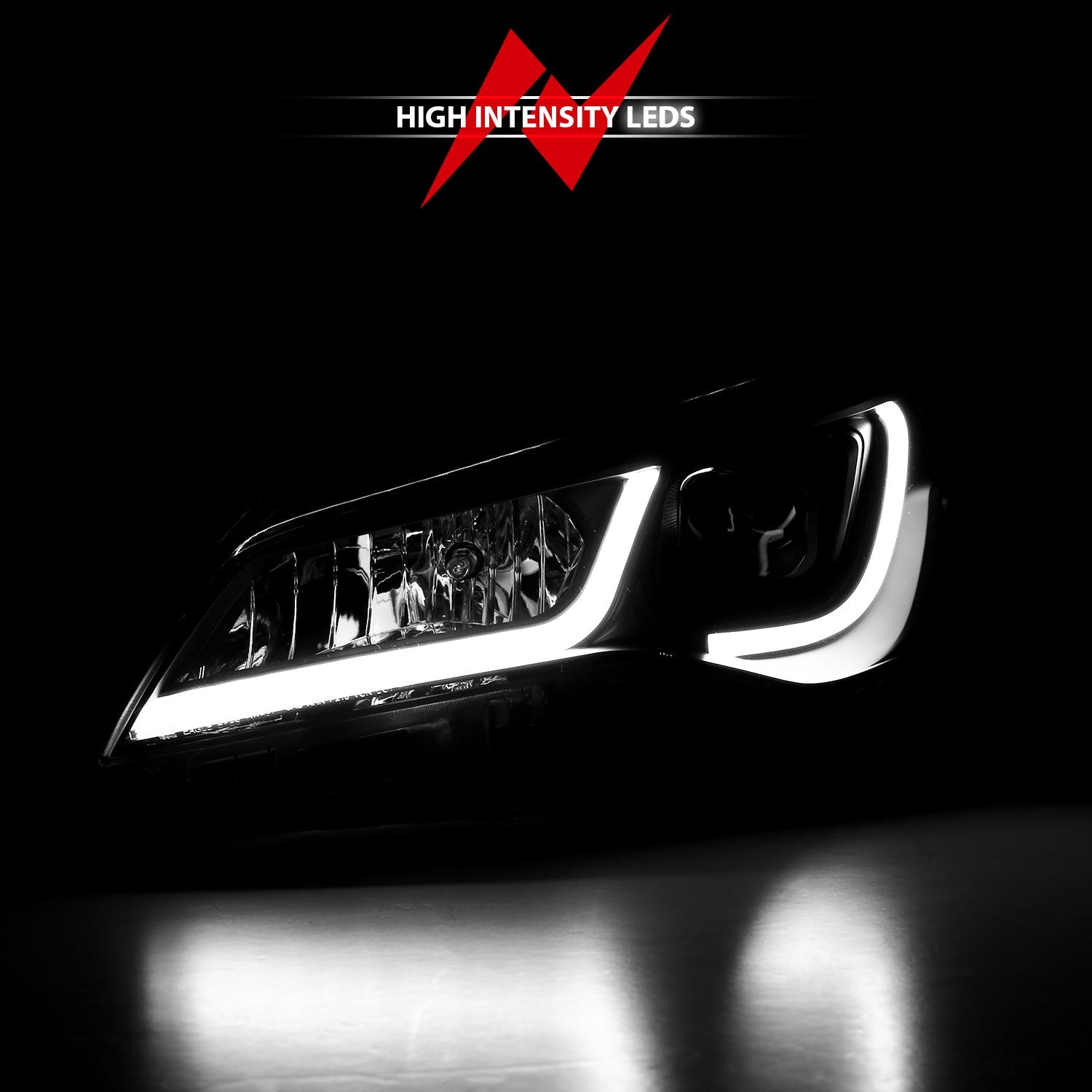 TOYOTA CAMRY 15-17 4DR PROJECTOR PLANK STYLE HEADLIGHTS BLACK