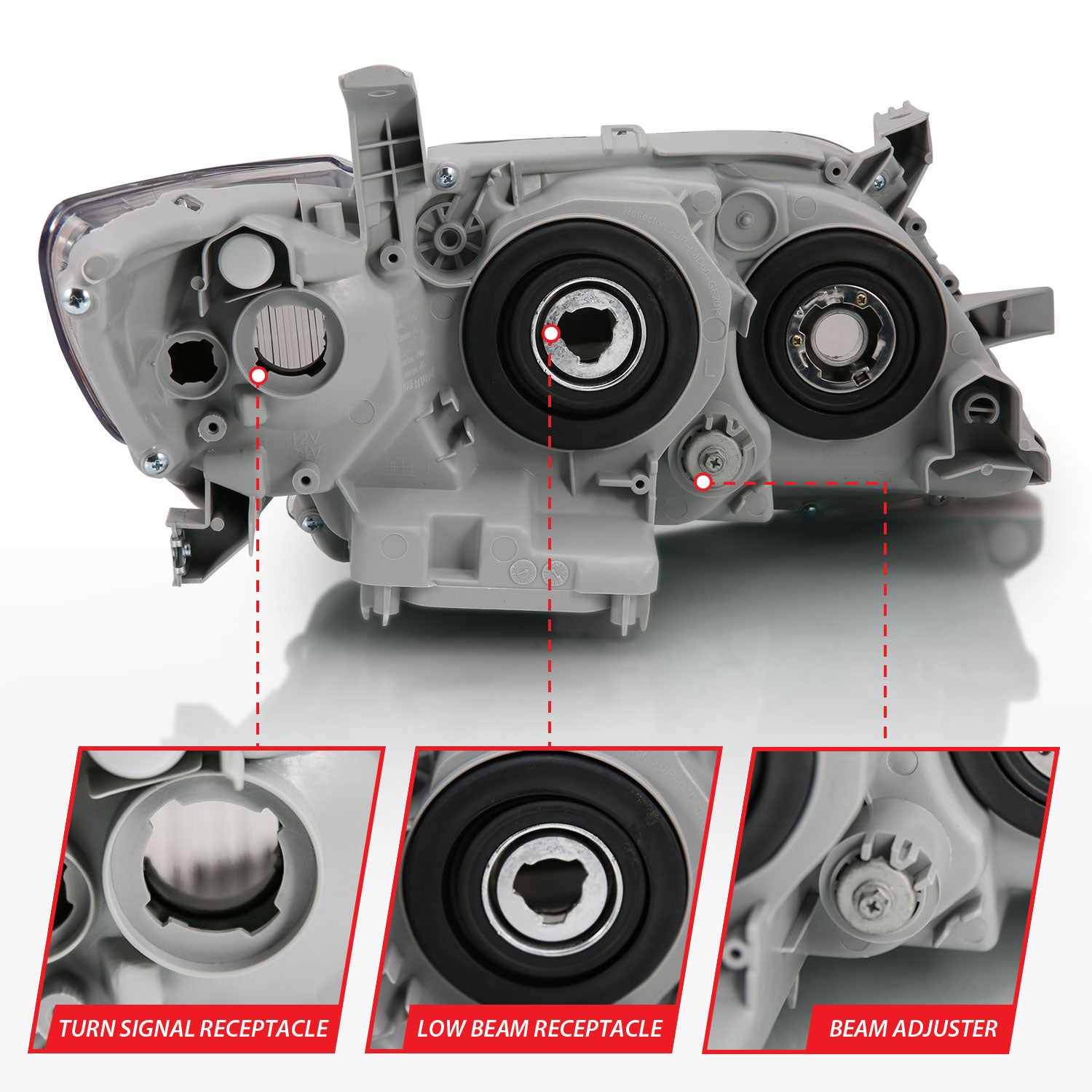 TOYOTA CAMRY 07-09 PROJECTOR HEADLIGHTS BLACK