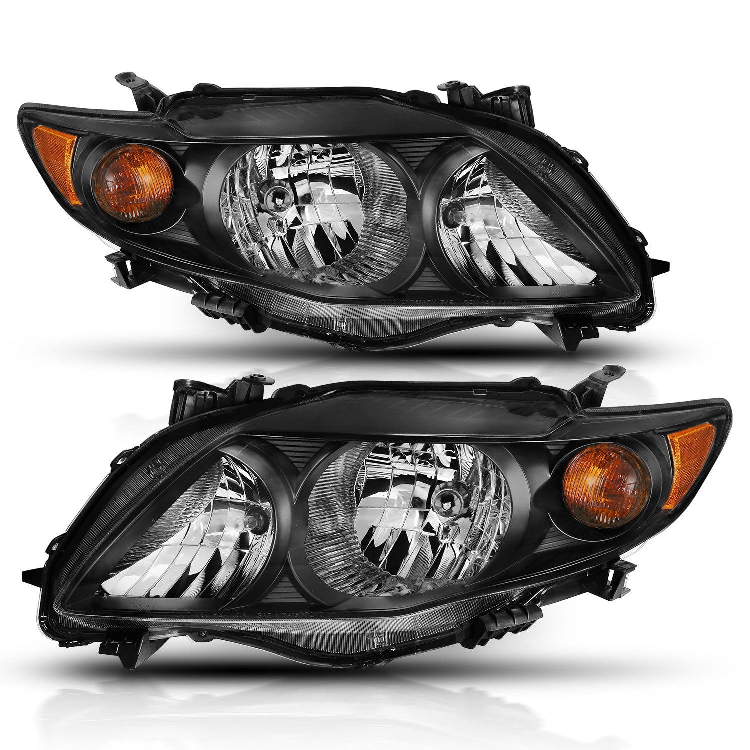 TOYOTA COROLLA 09-10 CRYSTAL HEADLIGHT BLACK