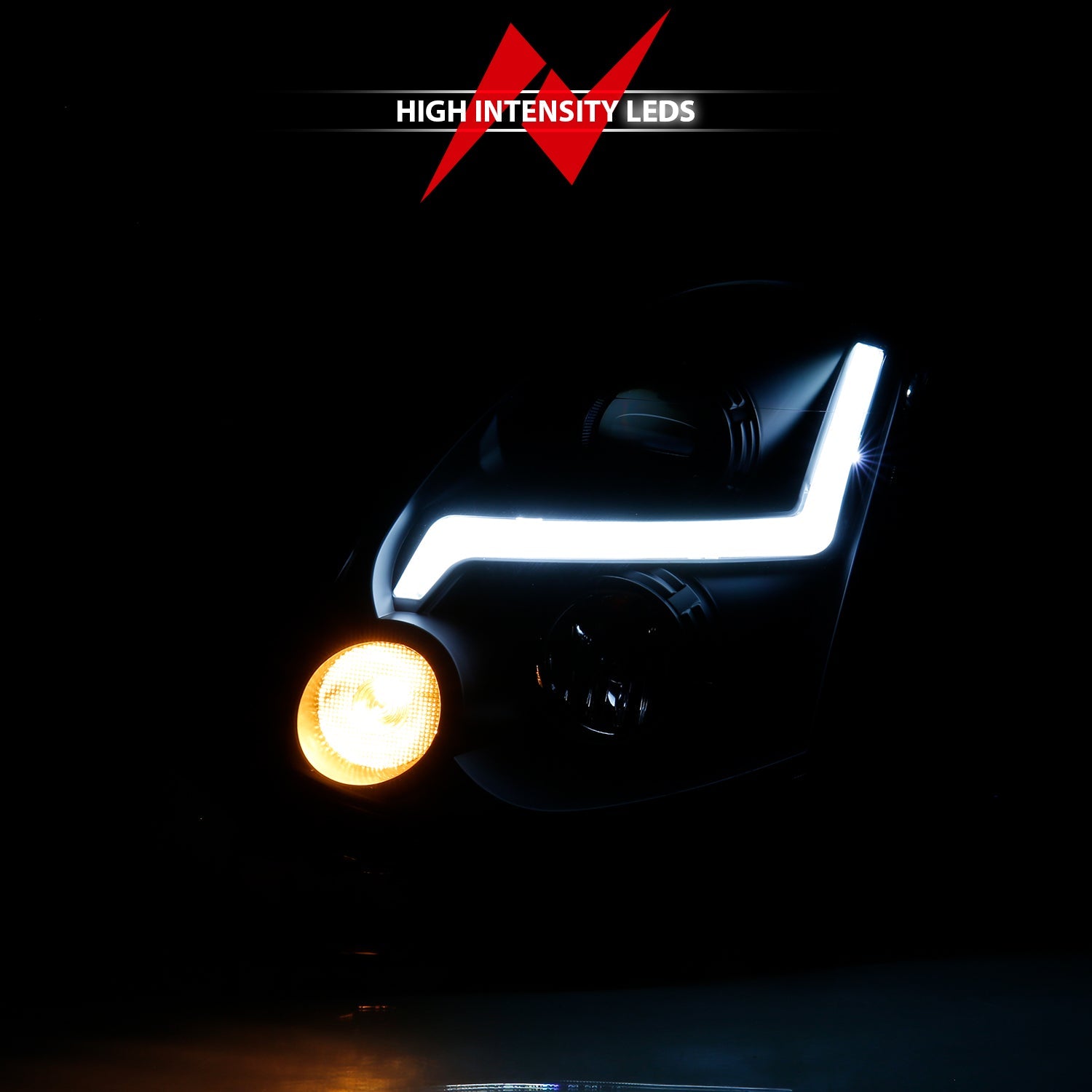 INFINITI G35 2DR 03-07 PROJECTOR HEADLIGHT PLANK STYLE BLACK (FOR HID, HID KIT NOT INCLUDED)