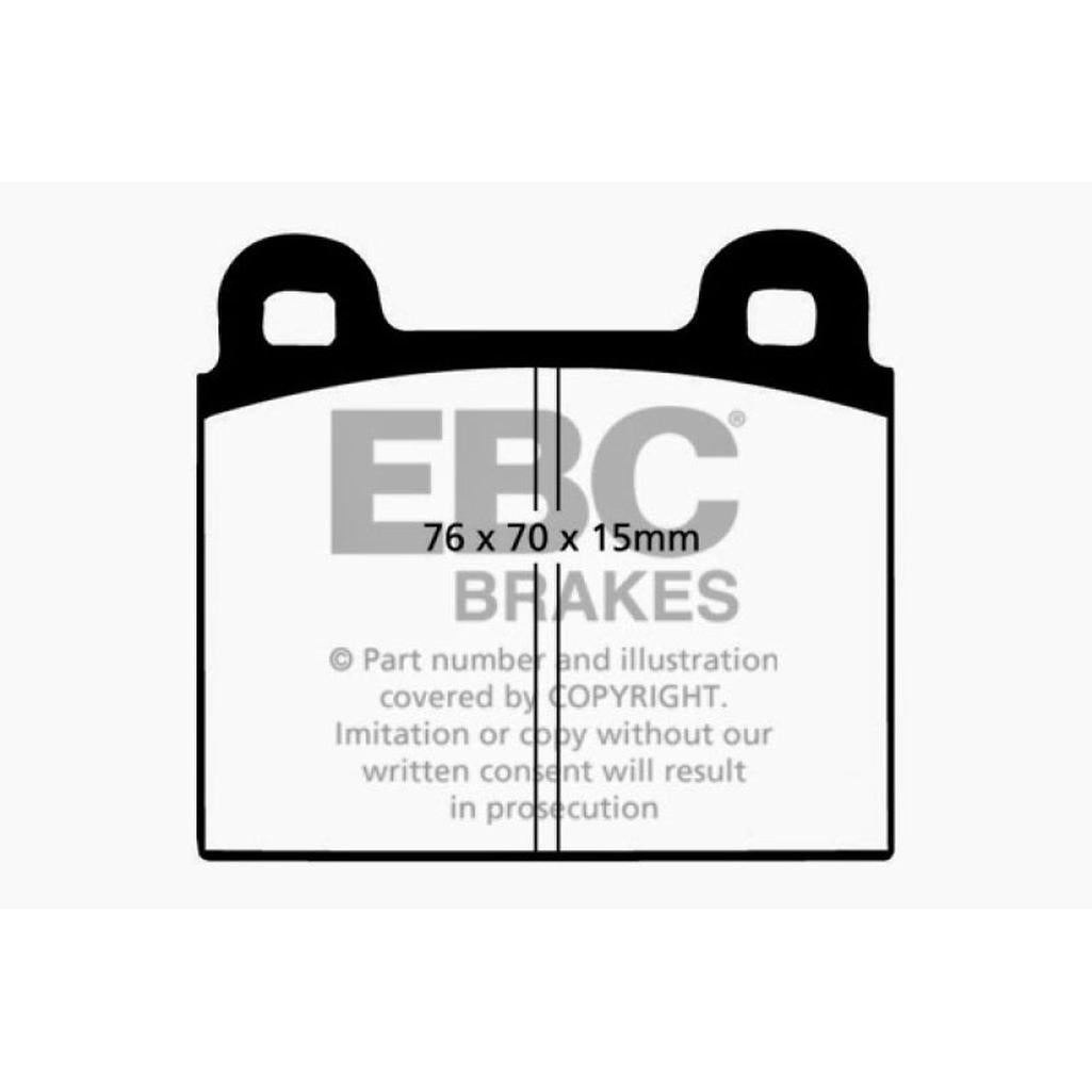 EBC Redstuff Ceramic Low Dust Front Brake Pads for Porsche 911 | Part No. DP3103C