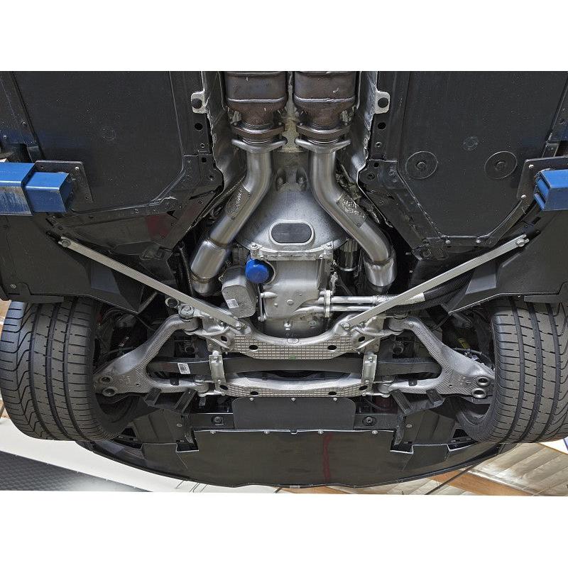 aFe POWER 14-18 Chevrolet Corvette C7 & Z06 Twisted Steel 3in 304 Stainless Steel Mid Pipe w/ Cat-SR1 Performance