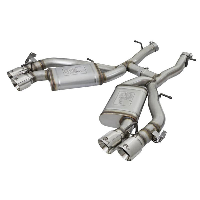 aFe MACHForce XP 3in 304 SS Axle-Back Dual Exhaust (NPP) w/ Polished Tips 16-17 Camaro SS V8-6.2L