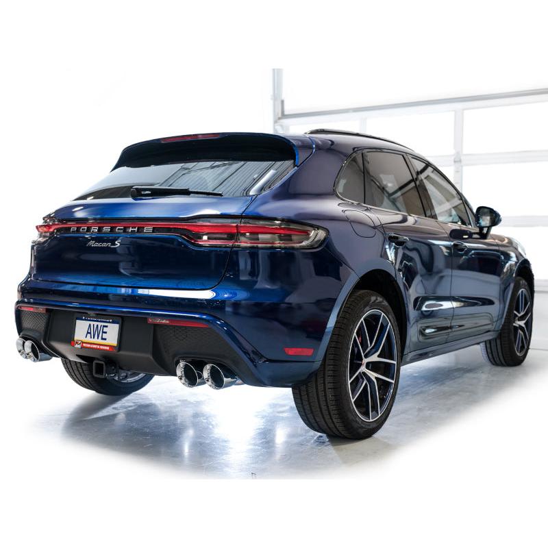 AWE Tuning 2022+ Porsche Macan 2.9TT Touring Edition Catback Exhaust w/ Chrome Silver Tips