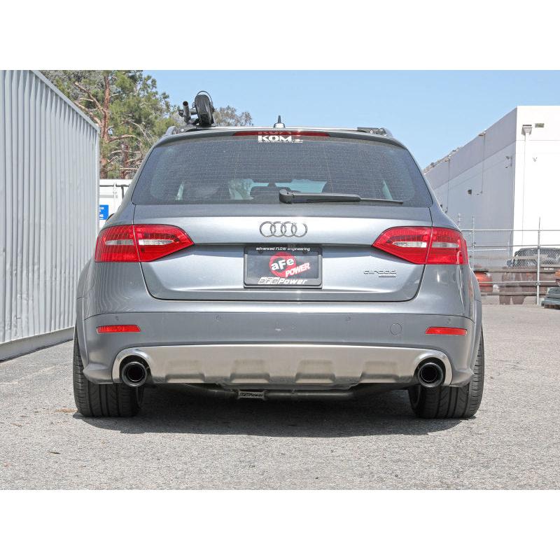 afe MACH Force-Xp 13-16 Audi Allroad L4 SS Axle-Back Exhaust w/ Black Tips