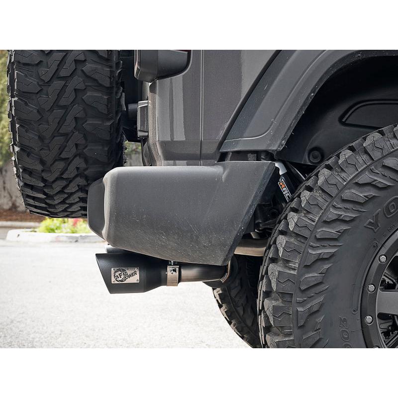 aFe Rebel Series 2.5in 409 SS Cat-Back Exhaust w/ Black Tips 18-19 Jeep Wrangler (JL) V6 3.6L-SR1 Performance