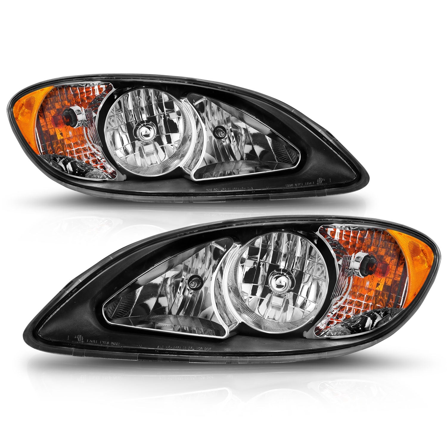 INTERNATIONAL PROSTAR 08-16 CRYSTAL HEADLIGHTS BLACK AMBER