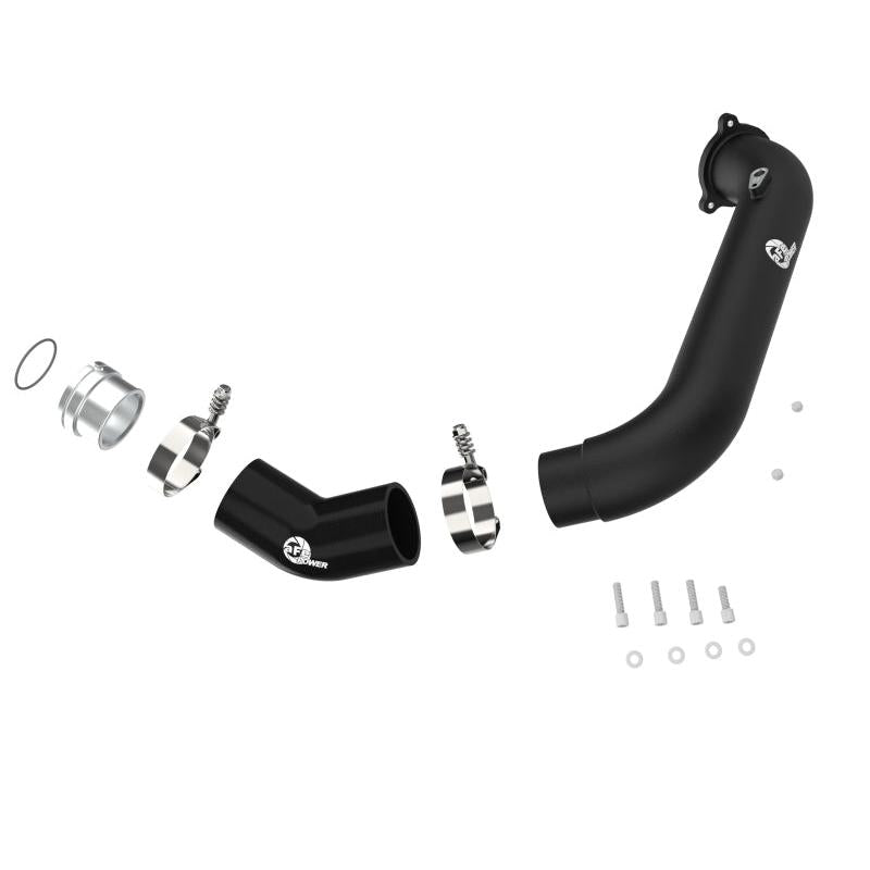 aFe BladeRunner Black 2-3/4in Aluminum Charge Pipe 2021 Toyota Supra GR (A90) I4-2.0L (t) B48