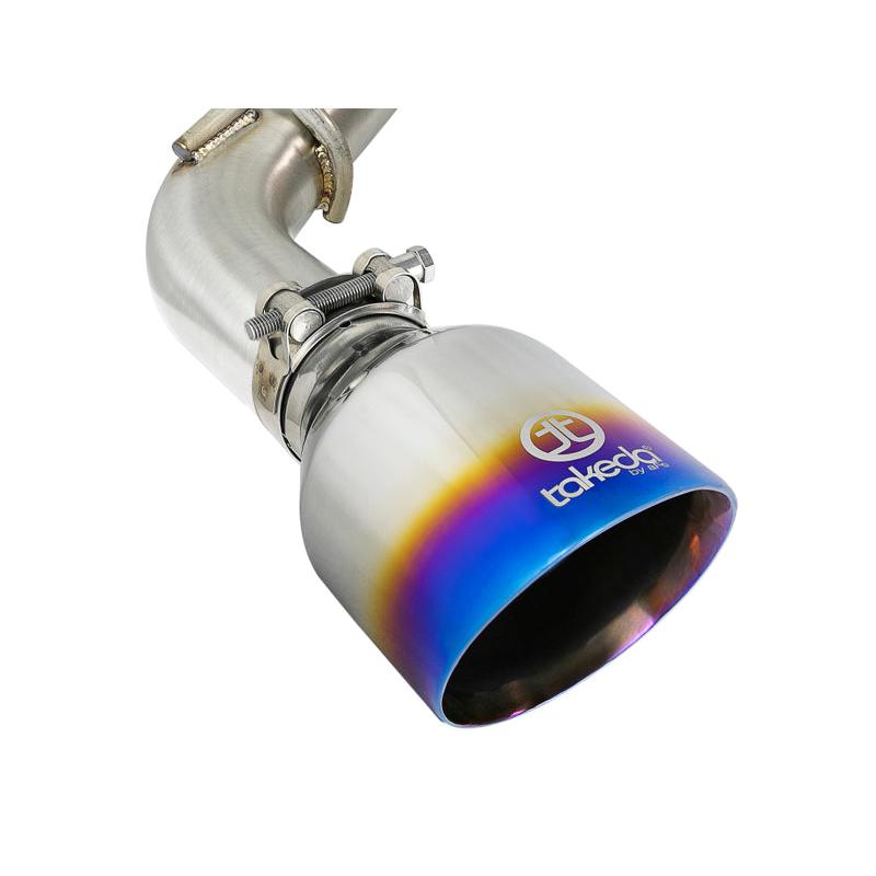aFe POWER Takeda 2.5in 304 SS CB Exhaust w/ Blue Flame Tips 17-19 Infiniti Q60 V6-3.0L (tt)-SR1 Performance
