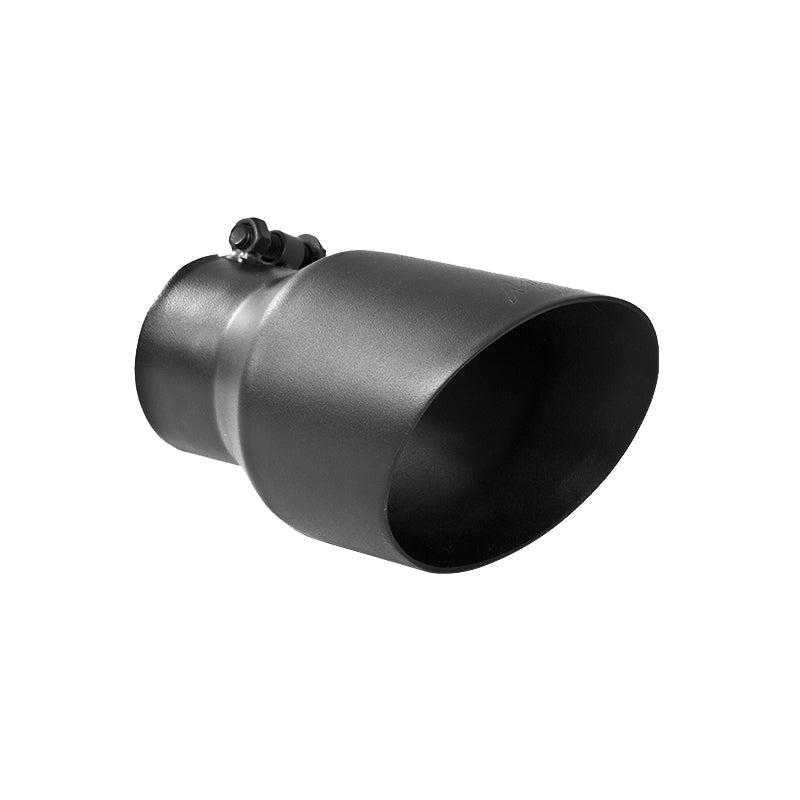 MBRP Universal Tip 4.5in OD 3in Inlet 8in Length Dual Walled Angled Exhaust Tip - Black-SR1 Performance