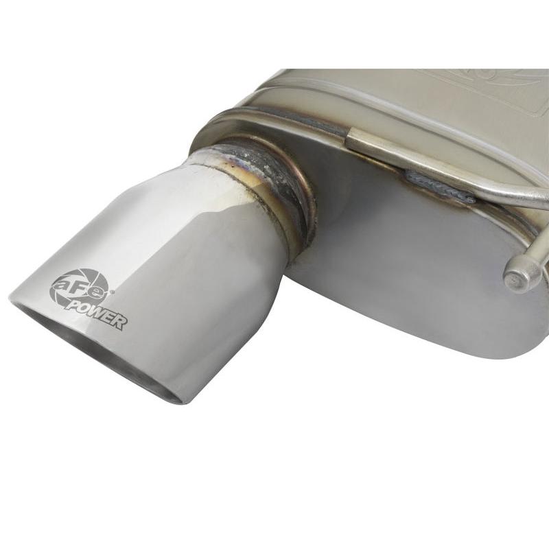 aFe MACHForce XP 2.5in 409 Stainless Axle Back Exhaust w/Stainless Tips 15-17 Ford Mustang I4-2.3L-SR1 Performance